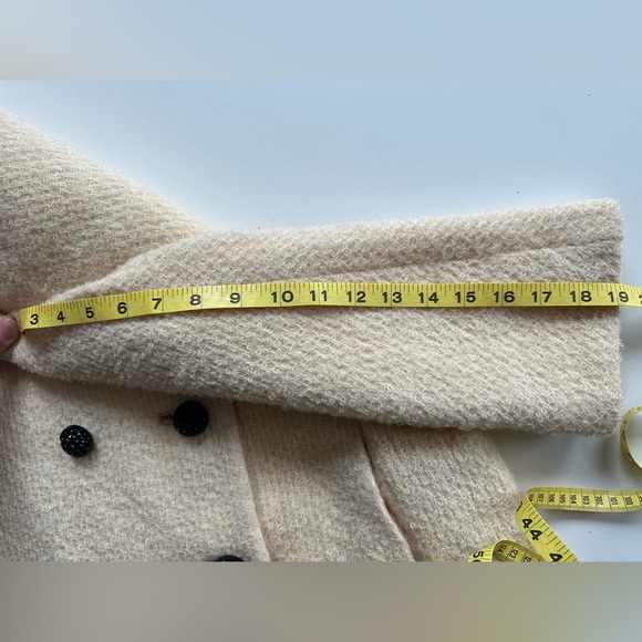 vintage 50s 60s lilli ann's junior petite Cream Double Breasted coat - Picture 10 of 14